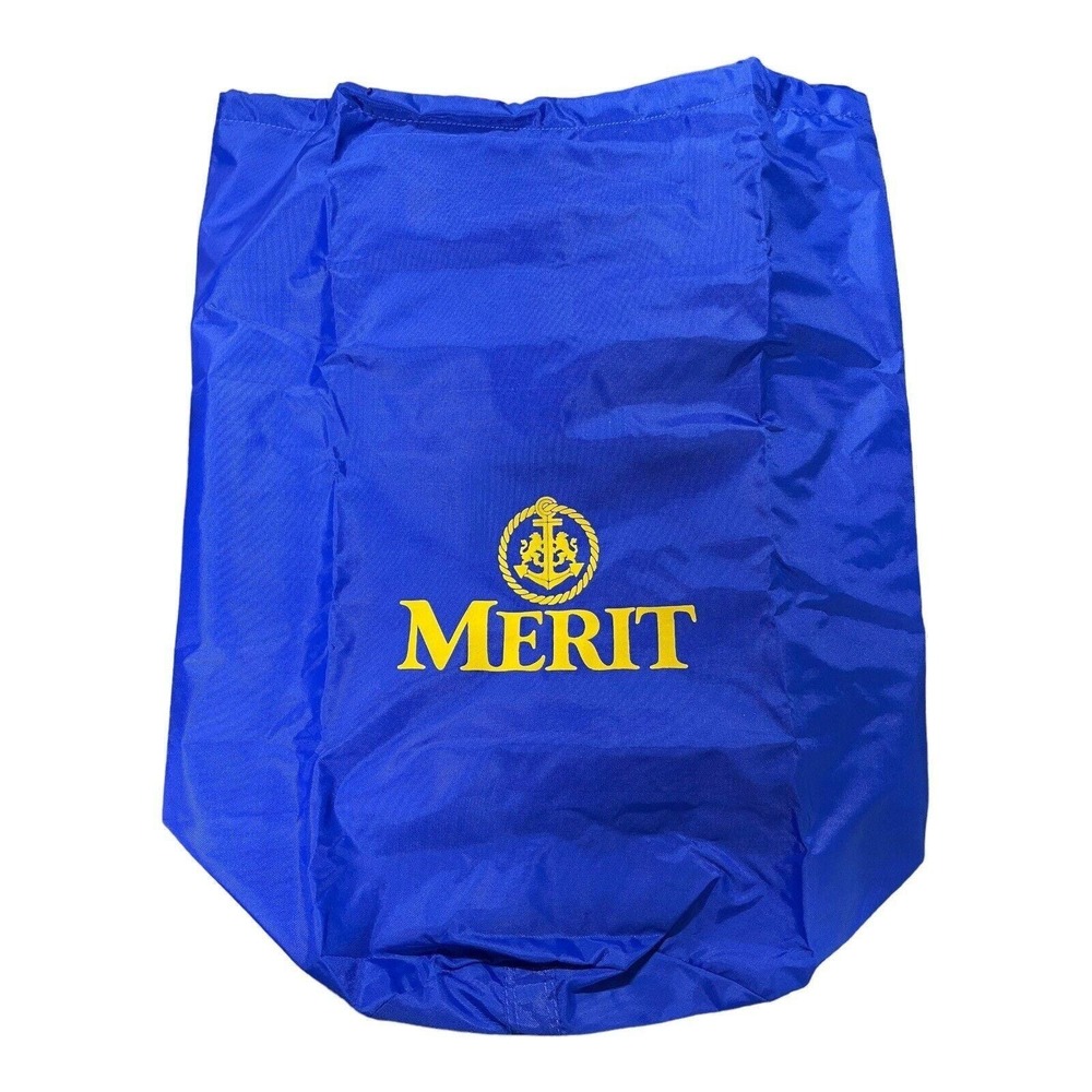 Merit Cigarettes Memorabilia Vintage Promo Blue String Bag 1985
